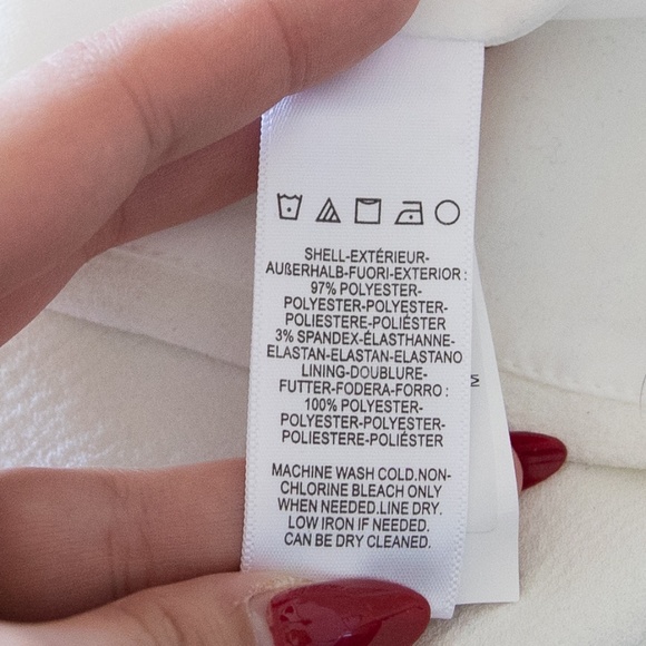 DRESS THE POPULATION Estella White Crepe Trumpet Gown - Picture 7 of 8